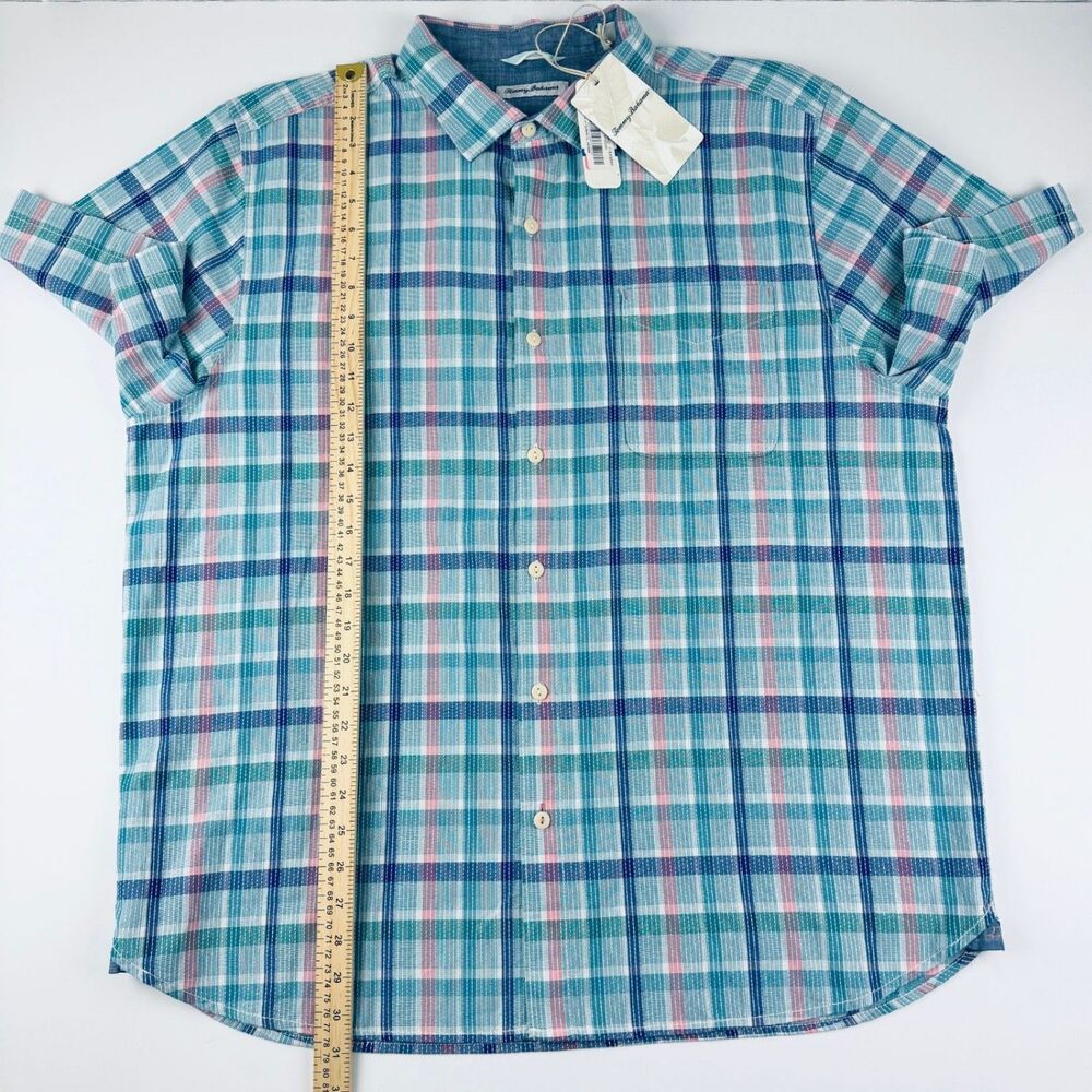 Tommy Bahama Plaid Shirt XL NWT Coastal - Picture 7 of 10